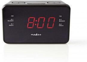 Digital vækkeur Radio   LED Display   2.3 cm   AM / FM   Snooze funktion   Sleep timer   Digital   Sort