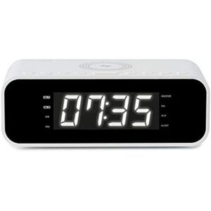 Thomson Radio Reloj Despertador con Cargador por Inducción blanco