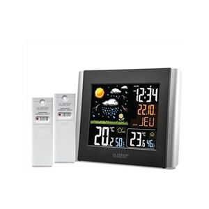 La Crosse Technology - WS6824 Station Météo avec écran LCD coloré et 2 capteurs thermo/hygro - Noir - Publicité