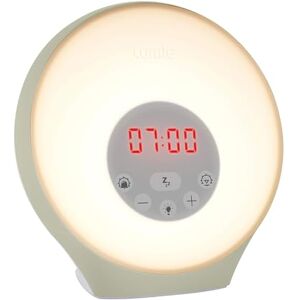 Lumie Sunrise Alarm Simulateur d’Aube et de Crépuscule, Réveil avec Mélodies, Éclairage d'Ambiance - Publicité