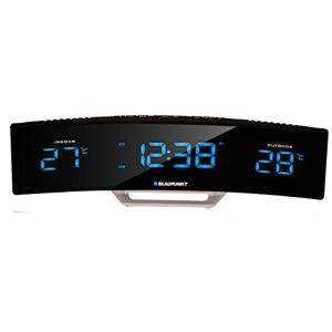 Blaupunkt CR12BK Radio-réveil avec écran LED, Affichage de la température intérieure/extérieure et de l'heure Noir - Publicité