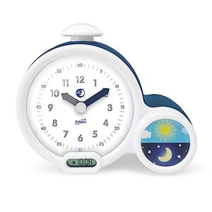 Pabobo x Kid Sleep Réveil Educatif – Veilleuse Enfant Jour/Nuit Affichage Digital 3 Alarmes au choix Fille et Garcon Secteur ou à Piles Clock Bleu - Publicité