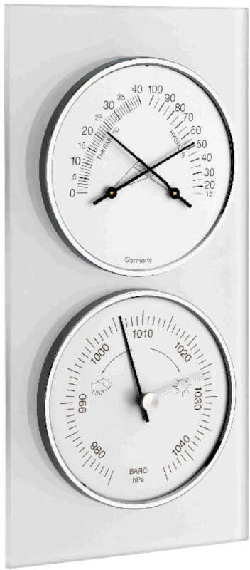 TFA Baromètre Thermo/Hygro sur verre sablé TFA T203022