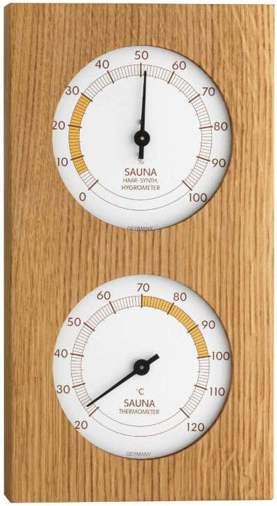 TFA Hygromètre synthétique et Thermomètre de sauna de précision TFA T4010xx