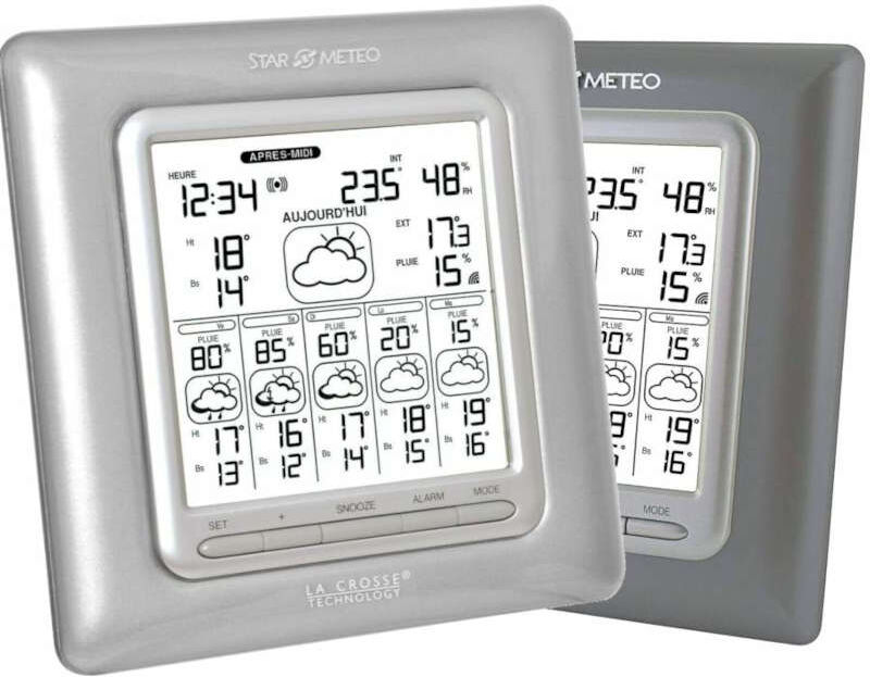 LA CROSSE TECHNOLOGY Station Météo  -STAR METEO- prévisions à 5 Jours  Grand écran + T° et %pluie LA CROSSE TECHNOLOGY WD6003