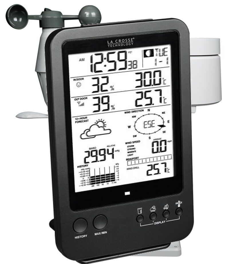 LA CROSSE TECHNOLOGY Station Météo  Pro complète avec alarmes et capteur 5 en 1 (sans connexion PC) LA CROSSE TECHNOLOGY WS1650