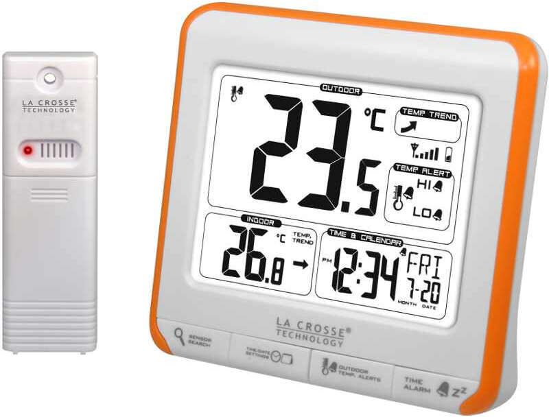 LA CROSSE TECHNOLOGY Thermomètre  sans fil avec alarme programmable LA CROSSE TECHNOLOGY WS6811+4-Piles-LR6