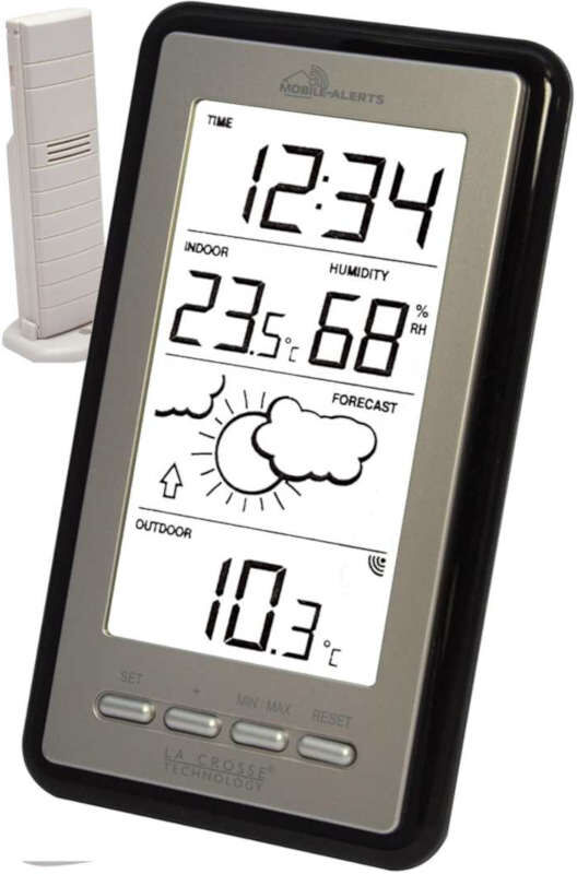 LA CROSSE TECHNOLOGY Station Météo  Thermo sans fil et mini et maxi permanents (compatible Mobile Alerts) LA CROSSE TECHNOLOGY WS9130-MA-IT+