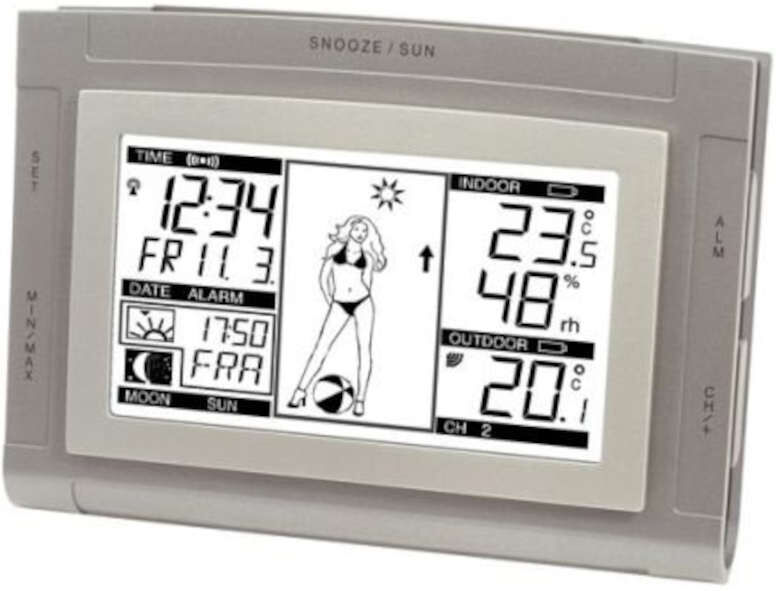 LA CROSSE TECHNOLOGY Réveil météo et thermomètre avec Miss Météo ou Monsieur Météo LA CROSSE TECHNOLOGY WS9611-WS9711IT+