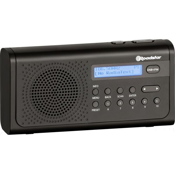 roadstar tra-300d+ radio portatile analogica e digitale dab+fm nero - tra-300d+