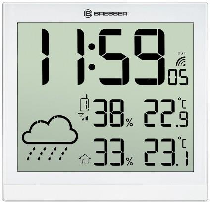 Bresser Optics Orologio da Parete Meteo TemeoTrend JC Bianco 7004404GYE000