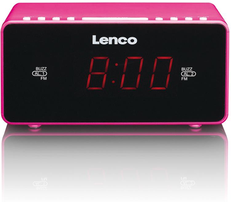 Lenco CR-510 Orologio Nero, Rosa radio