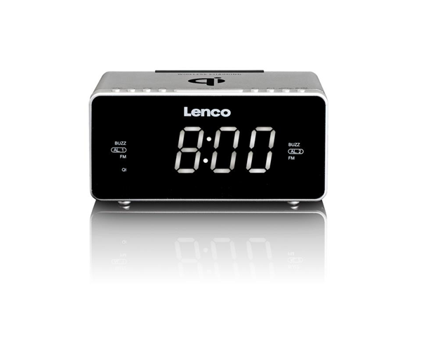 Lenco CR-550 radio Orologio Argento