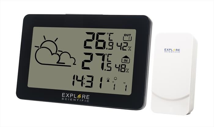 EXPLORE SCIENTIFIC Wsh4002 Large Display Weatherstation-black