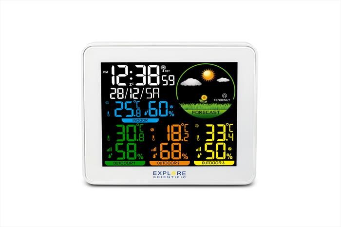 explore scientific wsh4005c stazione meteo radio-controllata-white