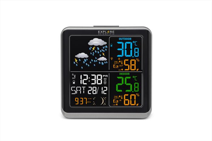 EXPLORE SCIENTIFIC Wsh4008c Stazione Meteo Radio-controllata-nero