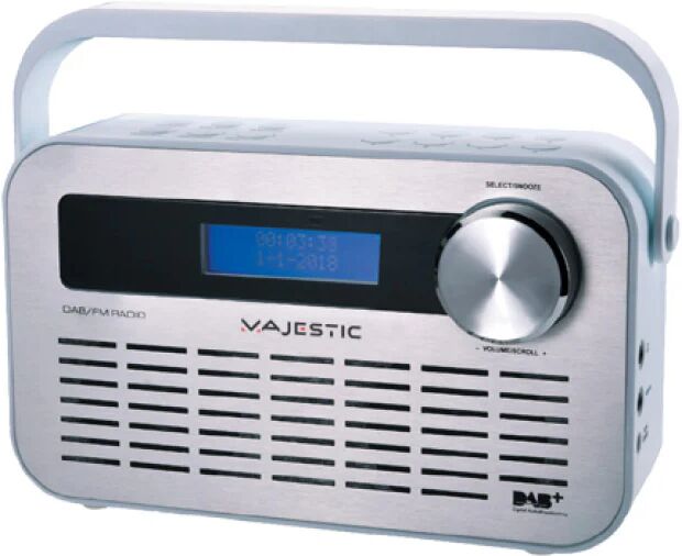 New Majestic DAB-843W radio Portatile Digitale Argento