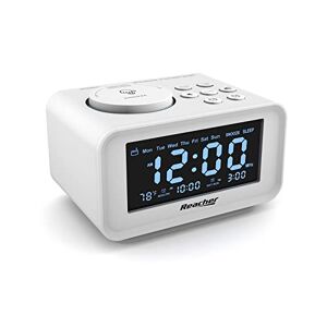 REACHER Reloj despertador digital LED pequeño con repetición, fácil de  operar, atenuador de brillo de rango completo, volumen de alarma ajustable
