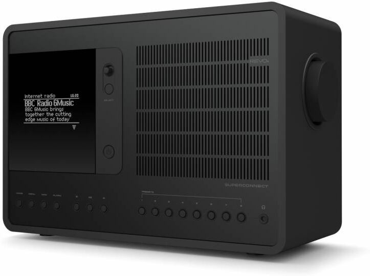 Revo SuperConnect - DAB+ - internet radio en Spotify - Zwart/Zwart