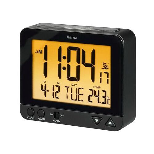 Hama RC 550 Radiogestuurde Wekker - Digitale Wekker met LED Display - Zwart