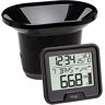 TFA Dostmann digitale draadloze regenmeter DROP, 47.3005.01, neerslagmeter, regenalarm, met maandwaardes, zwart, (L) 90 x (B) 30 (46) x (H) 85 mm