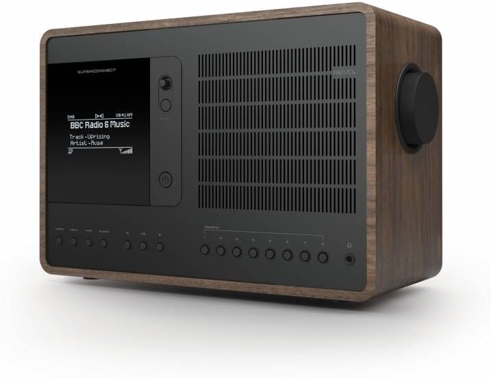 Revo SuperConnect - DAB+ - internet radio en Spotify - Walnoot/Zwart