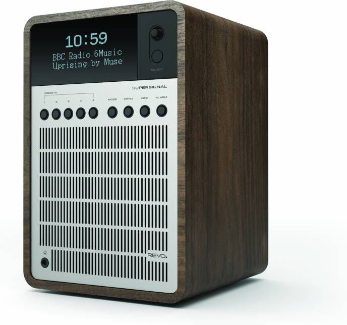 Revo SuperSignal - DAB+ Radio - Walnoot/Zilver