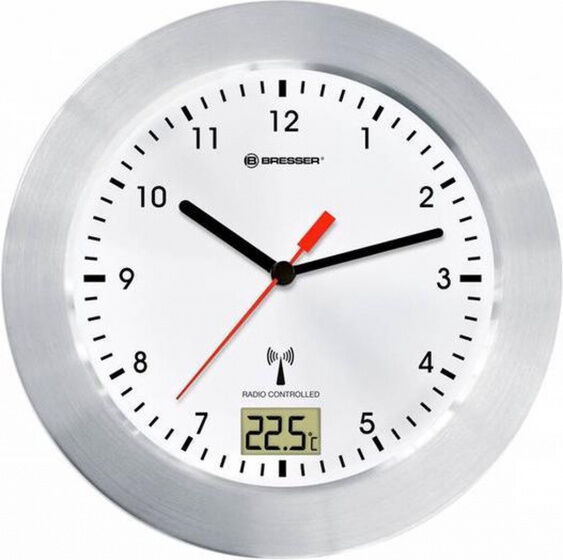 Bresser badkamerklok MyTime 14 cm wit - Wit