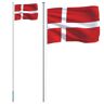 Zakito Zestaw Flagi Danii z Masztem Segmentowym - 6,23m