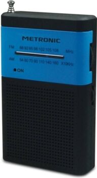 Metronic Rádio 477213 (Azul/Preto - Digital - AM/FM - 2 Pilhas AA)