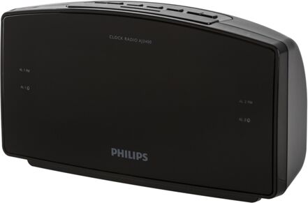 Philips Rádio Despertador AJ3400/12 (Preto - Digital - Alarme Duplo - Pilhas)