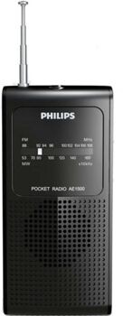 Philips Rádio AE1500/00 (Preto - Analógico - AM/FM - Pilhas)