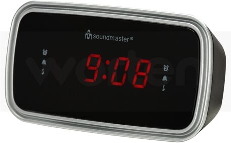 Soundmaster Rádio Despertador UR106SW (Preto - PPL - Alarme Duplo - Função Snooze - Corrente)