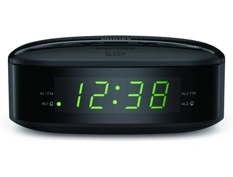 Philips Despertador TAR3205/12 (Preto - Digital - FM/AM - Alarme duplo)