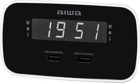 Aiwa Rádio Despertador Cru-19Bk (Usb)