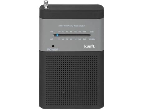 Kunft Rádio KPR4172 (Preto e cinza - Analógico - FM/AM - Pilhas)