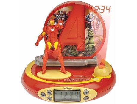 Lexibook Rádio Despertador Iron Man RP510AV (Vermelho - Digital - Função Snooze - Pilhas)