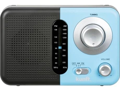 Kunft Rádio KPR4173 (Azul - Analógico - FM/AM - Pilhas)