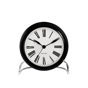 Arne Jacobsen Clocks - Aj Roman Table Clock - Vit, Svart - Vit - Klockor