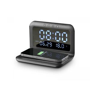 Cellularline Smart Clock - Trådlös Väckarklocka Med Qi-Laddning