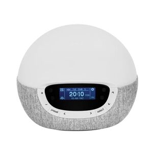 Lumie Shine Modern & Contemporary Digital Electric Alarm Tabletop Clock in Grey gray 18.0 H x 21.0 W x 12.0 D cm