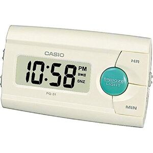 Casio Collection Wake Up Timer Digital Alarm Clock PQ-31-7EF, White