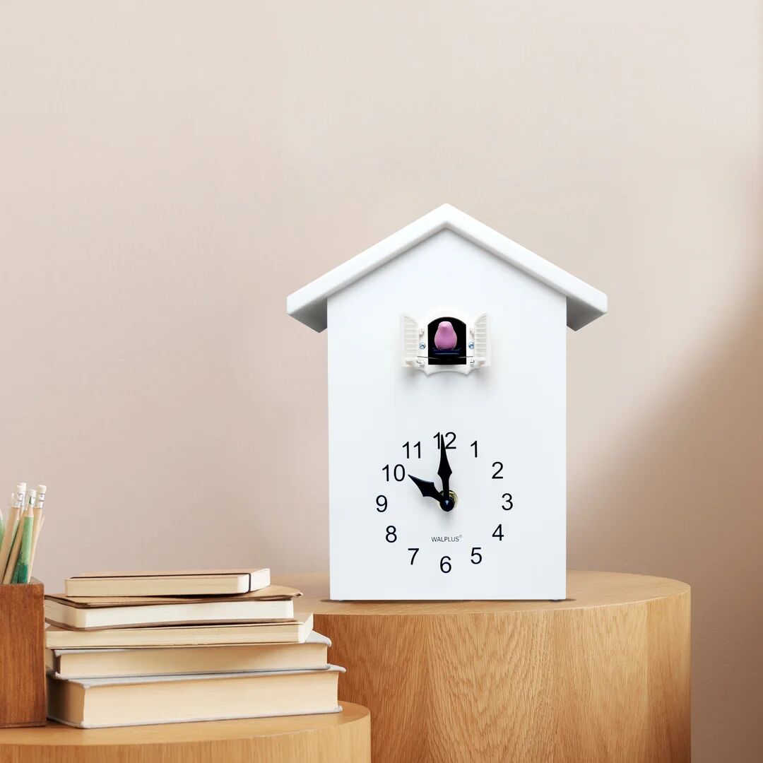 Photos - Radio / Table Clock Brambly Cottage Analog Battery-Operated Alarm Tabletop Cuckoo Clock white