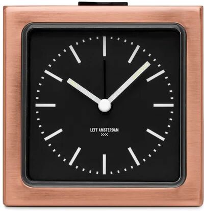 Leff Amsterdam Analog Quartz Alarm Tabletop Clock Leff Amsterdam Colour: Copper/Black, Size: 8.5cm H x 8.5cm W x 6cm D  - Size: Ø39