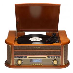 Denver MRD-51 - Retro wooden music center with DAB, turntable and cassette player