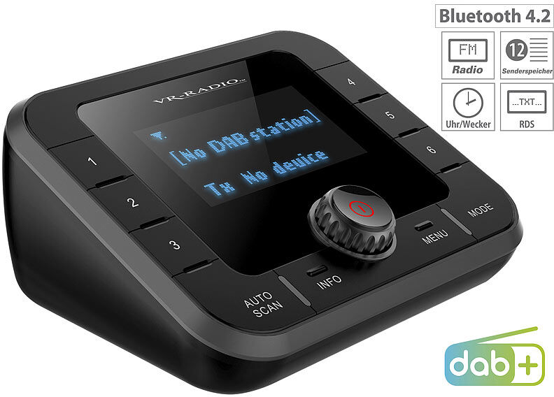 VR-Radio DAB+/FM-Tuner für Streaming an HiFi-Anlage & Lautsprecher, Bluetooth