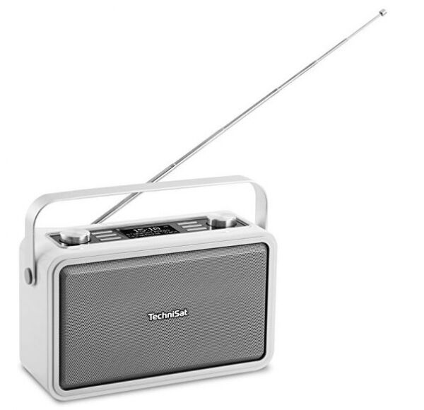 TechniSat DigitRadio 225 - portables DAB+/UKW Radio - Weiss