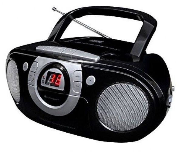 Soundmaster SCD5100SW - Radio-Kassettenspieler mit CD-Spieler - Schwarz