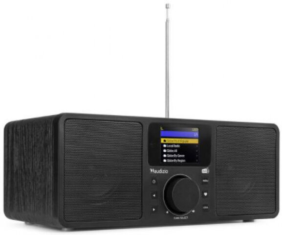 Divers Audizio Rome - Internet Radio / DAB+ Radio mit Bluetooth und FM - Schwarz