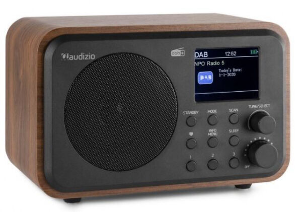 Divers Audizio Milan - DAB+ Radio mit Bluetooth - Holzoptik